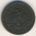 Швейцария 2 раппена 1883 год