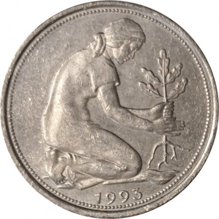 ФРГ 50 пфеннигов 1993 год (G)