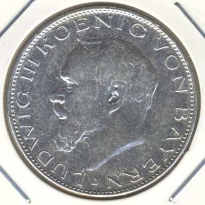 Бавария 2 марки 1914 год