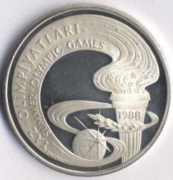 Турция 10000 лир 1988 год - XXIV летние Олимпийские игры в Сеуле