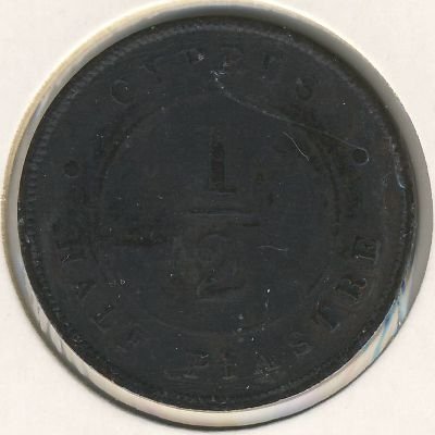 Кипр 1/2 пиастра 1900 год
