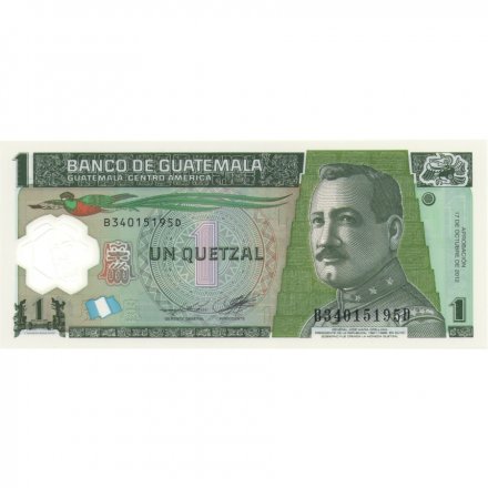 Гватемала 1 кетсаль 2012 год - Генерал Хосе Мария Орельяна - UNC