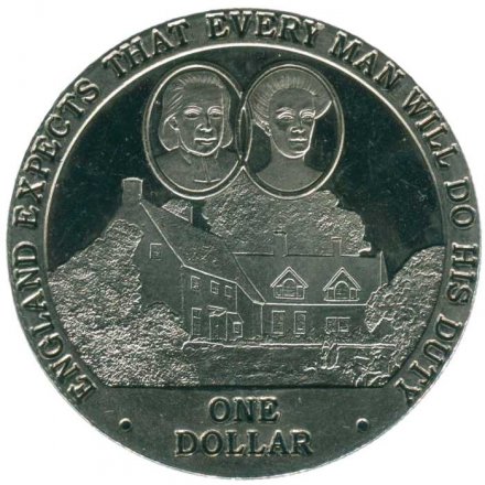 Острова Кука 1 доллар 2007 год - Дом Нельсона