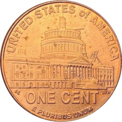 США 1 цент 2009 год - Президентство Линкольна (без отметки МД)