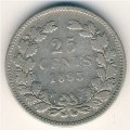 Нидерланды 25 центов 1893 год