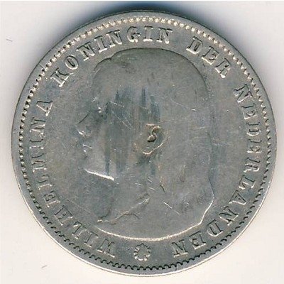 Нидерланды 25 центов 1893 год