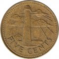 Барбадос 5 центов 1979 год - Маяк (без отметки МД)