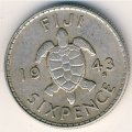Фиджи 6 пенсов 1943 год