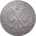 Польша 10 злотых 1933 год - Королева Ядвига