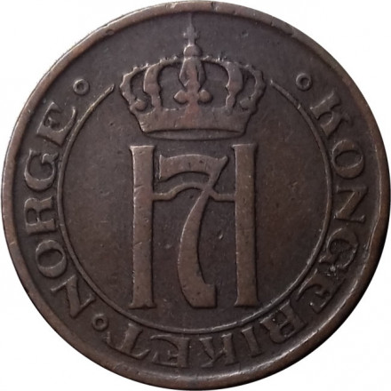 Норвегия 2 эре 1913 год - Король Хокон VII