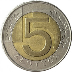 Польша 5 злотых 2010 год