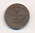 ФРГ 1 пфенниг 1968 год (G)