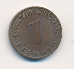 ФРГ 1 пфенниг 1968 год (G)