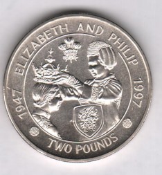 Олдерни 2 фунта 1997 год