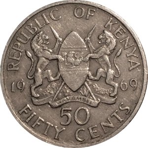 Кения 50 центов 1969 год