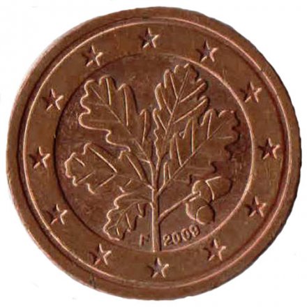 Германия 2 цента 2009 год (F)