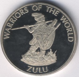 Монета Конго 10 франков 2010 год - Зулусский воин