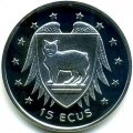 Остров Мэн 15 экю 1994 год - Мэнская кошка