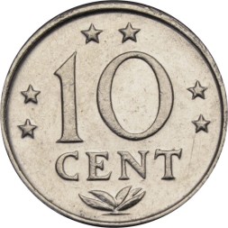 Антильские острова 10 центов 1974 год