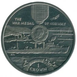 Остров Мэн 1 крона 2004 год - Награды - Военная медаль (Норвегия)