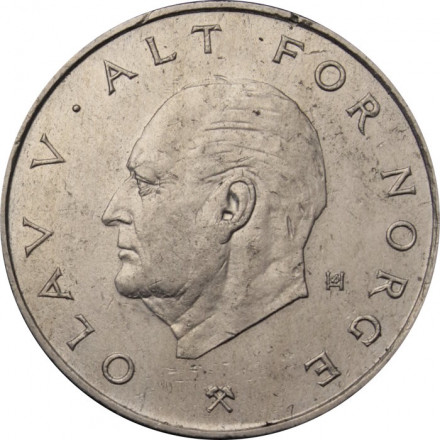 Норвегия 1 крона 1975 год - Король Улаф V