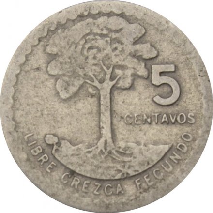Гватемала 5 сентаво 1977 год