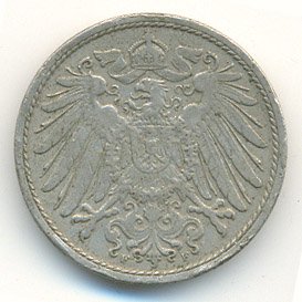 Германия 10 пфеннигов 1902 год (F)