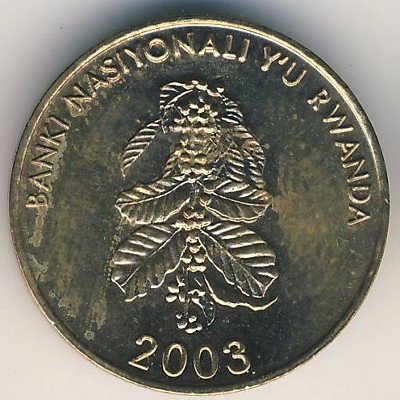 Руанда 5 франков 2003 год
