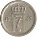 Норвегия 10 эре 1957 год - Король Хокон VII