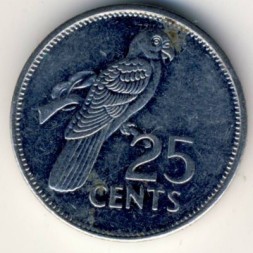 Сейшелы 25 центов 1993 год