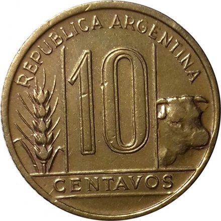 Аргентина 10 сентаво 1943 год