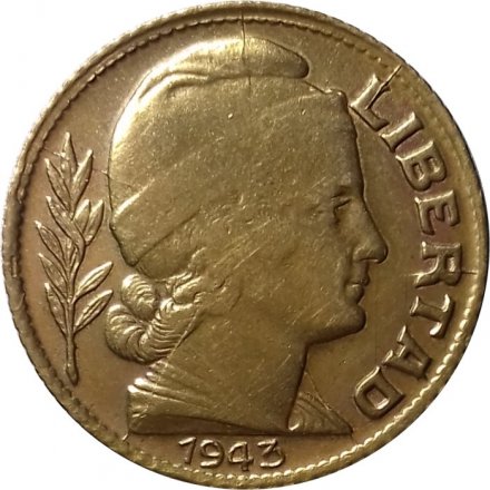 Аргентина 10 сентаво 1943 год