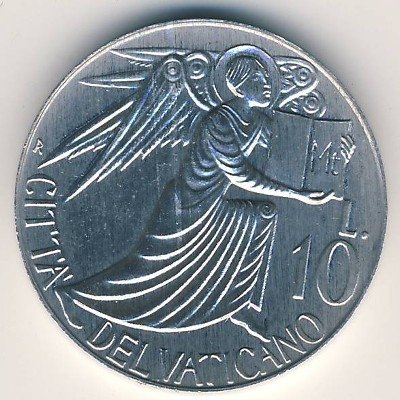 Ватикан 10 лир 1985 год