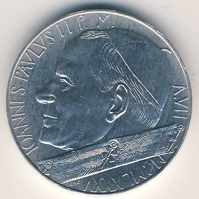 Ватикан 10 лир 1985 год