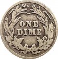 США 1 дайм (10 центов) 1916 год - Barber Dime (без отметки МД)