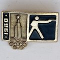Значок. Олимпиада 1980. Москва. Стрельба из пистолета