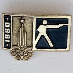 Значок. Олимпиада 1980. Москва. Стрельба из пистолета