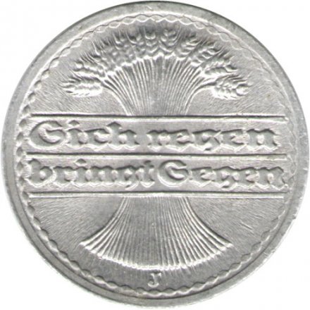 Веймарская республика 50 пфеннигов 1922 год (J)