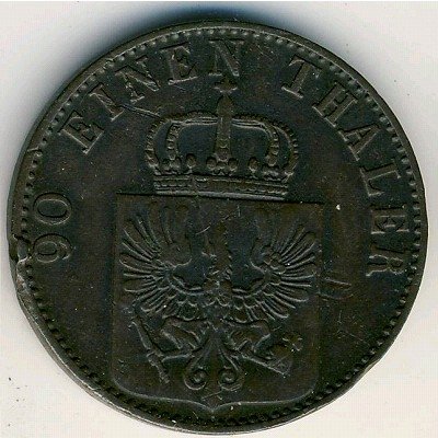 Пруссия 4 пфеннинга 1871 год