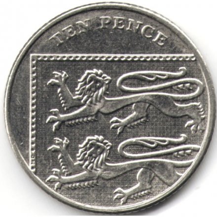 Великобритания 10 пенсов 2015 год (IRB)