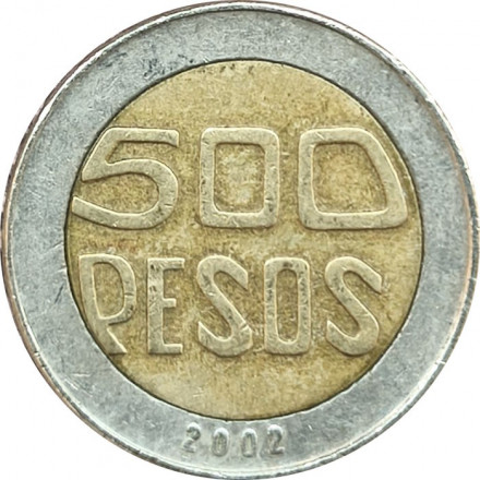 Колумбия 500 песо 2002 год
