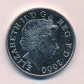Великобритания 5 фунтов 2000 год - 100 лет со дня рождения Королевы - Матери (медь-никель)