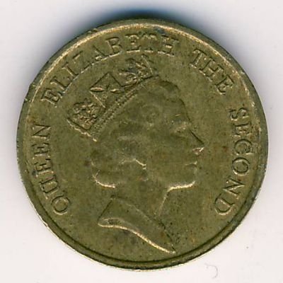 Гонконг 10 центов 1987 год