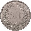 Швейцария 20 раппенов 1993 год