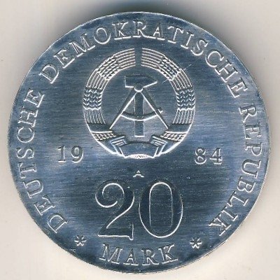 ГДР 20 марок 1984 год