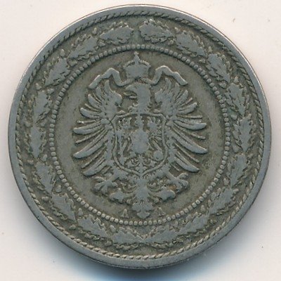 Германия 20 пфеннигов 1888 год