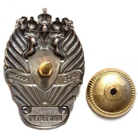 Знак ФСБ России. Институт. Санкт-Петербург (щит - позолота)
