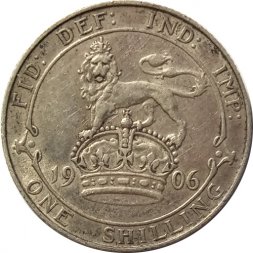 Великобритания 1 шиллинг 1906 год