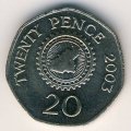 Гернси 20 пенсов 2003 год
