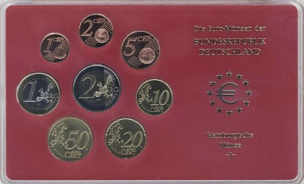 Евро серия Proof Германия 2004 год - Монетный двор «J» (8 монет)